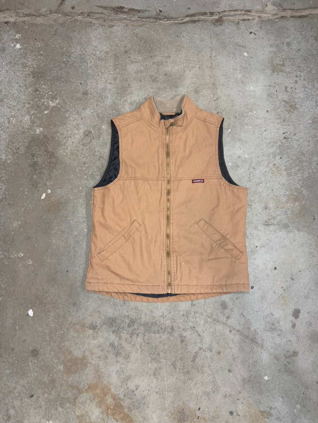 WOLVERINE Men's Tan Sherpa Lined Work Vest Size Medium