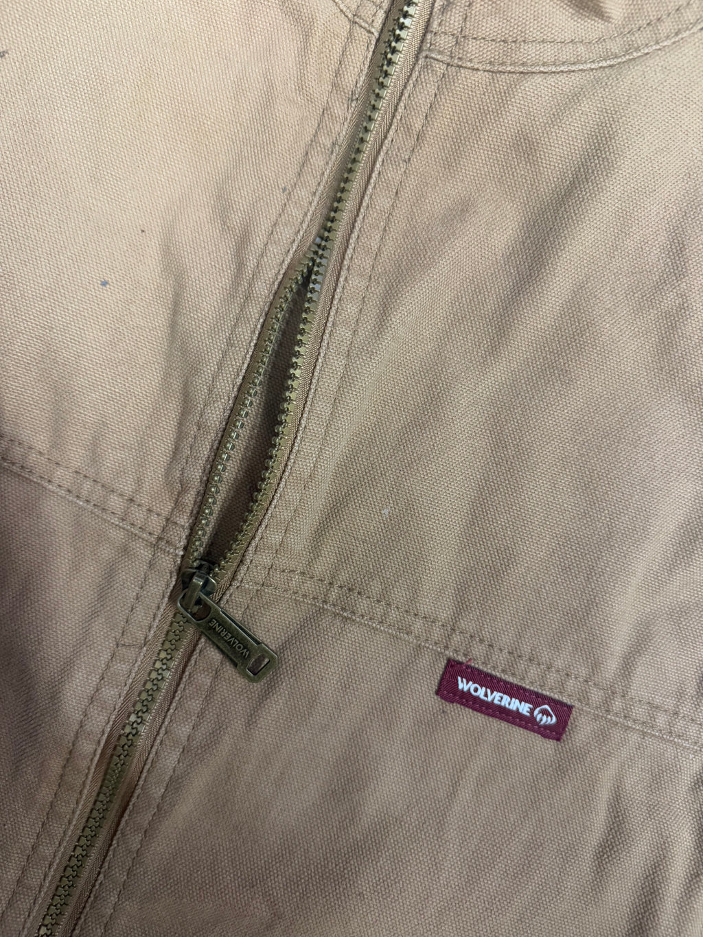 WOLVERINE Men's Tan Sherpa Lined Work Vest Size Medium